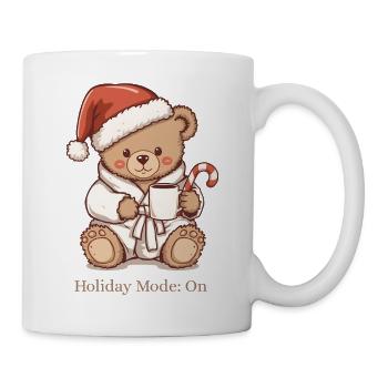 Cozy Teddy Xmas – Holiday Mode: On - Mug - white - Right
