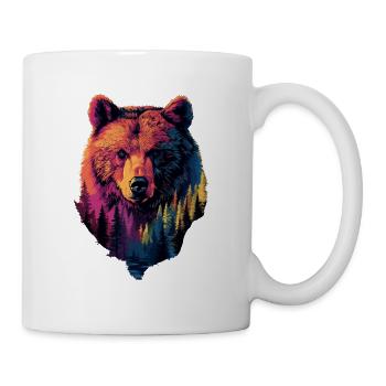 Grizzly Bear Nature Forest Silhouette - Mug - white - Right