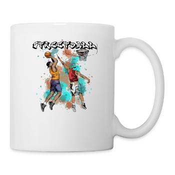 Basketball Action Illustration - Tasse - Weiß - Rechts