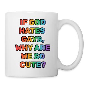 Lustiger Gay-Pride-Slogan - Tasse - Weiß - Rechts