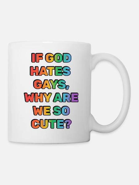 Funny gay pride slogan - Mug - white