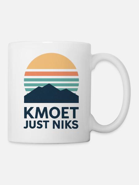 Kmoet just niks, Antwerps dialect Shirts - Mok - wit