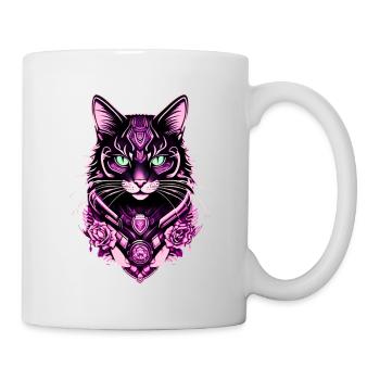 Futuristic Cat Portrait Print - Mug - white - Right