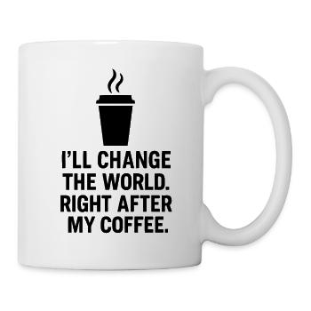 Dicton de café motivant - Mug blanc - blanc - Droite
