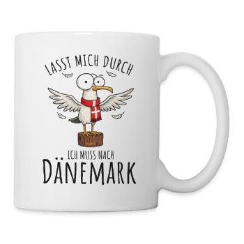 Lasst mich durch ich muss nach Dänemark - Tasse - Weiß - Rechts
