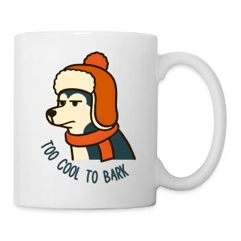 Chien d’hiver trop froid pour aboyer Hysky - Mug blanc - blanc - Droite