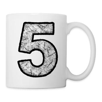 Fünf Grunge Textur - Tasse - Weiß - Rechts
