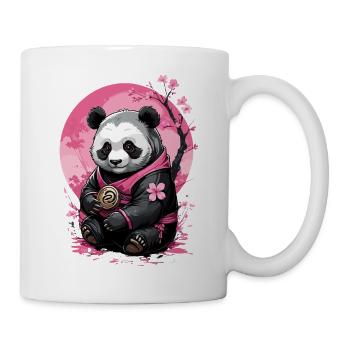 Rosa Panda im geblümten Kimono - Tasse - Weiß - Rechts