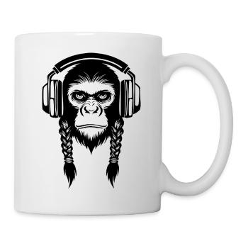 Turntable Monkey Head Vinyl Lover Edition Shirt - Mug - white - Right
