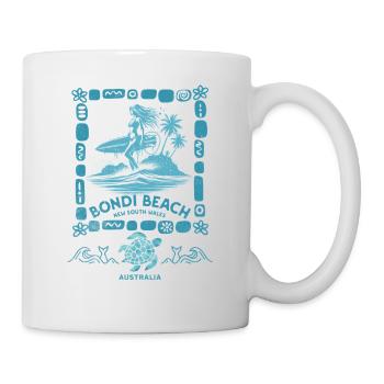 Bondi Beach Turquoise Palm Island - Mug - white - Right