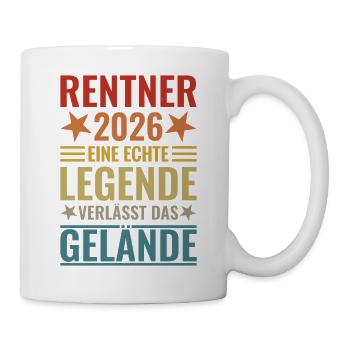 Retraités 2026 - Une véritable légende quitte le site - Mug blanc - blanc - Droite