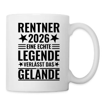 Retraités 2026 - Une légende quitte le site - Mug blanc - blanc - Droite