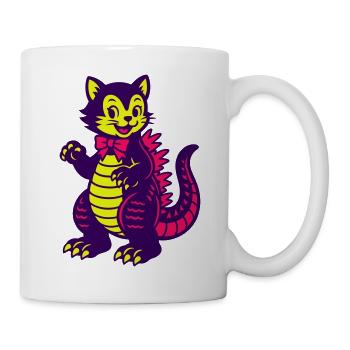 Cat Monster Super Cute - Mug - white - Right
