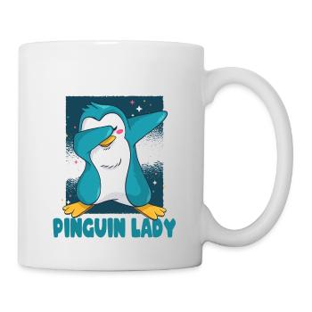 Crazy Penguin Lady Funny Sayings Irony Fun - Mug - white - Right