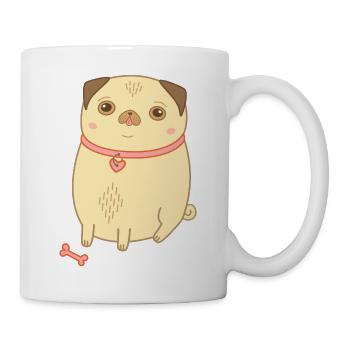 Carlin, chien mignon mignon, maman carlin - Mug blanc - blanc - Droite