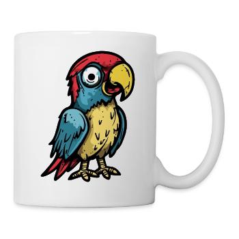 Papagai Halloween Bande dessinée drôle - Mug blanc - blanc - Droite