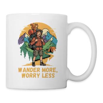 Motif Wanderlust pour les alpinistes et les randonneurs - Mug blanc - blanc - Droite