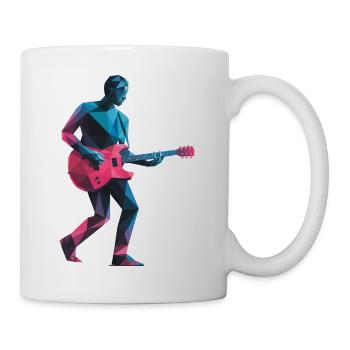 Gitarre - Cooles Guiratist Music Logo - Tasse - Weiß - Rechts