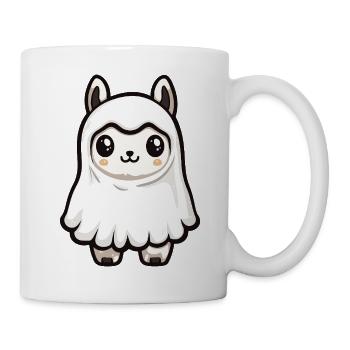 Alpaka Llama Halloween Geist - Tasse - Weiß - Rechts