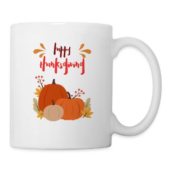 Thanksgiving Fall Pumpkin Scene - Mug - white - Right