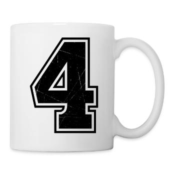 Vier - Tasse - Weiß - Rechts