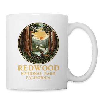 Redwood National Park T-Shirt Kalifornien Natur - Tasse - Weiß - Rechts