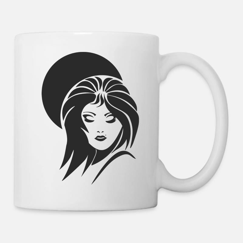 Frauengesicht_003 - Mug blanc - blanc