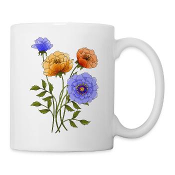 Fleur - Mug blanc - blanc - Droite
