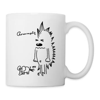 Igel & Elefant – Lustiges Tier Cartoon Motiv - Tasse - Weiß - Rechts
