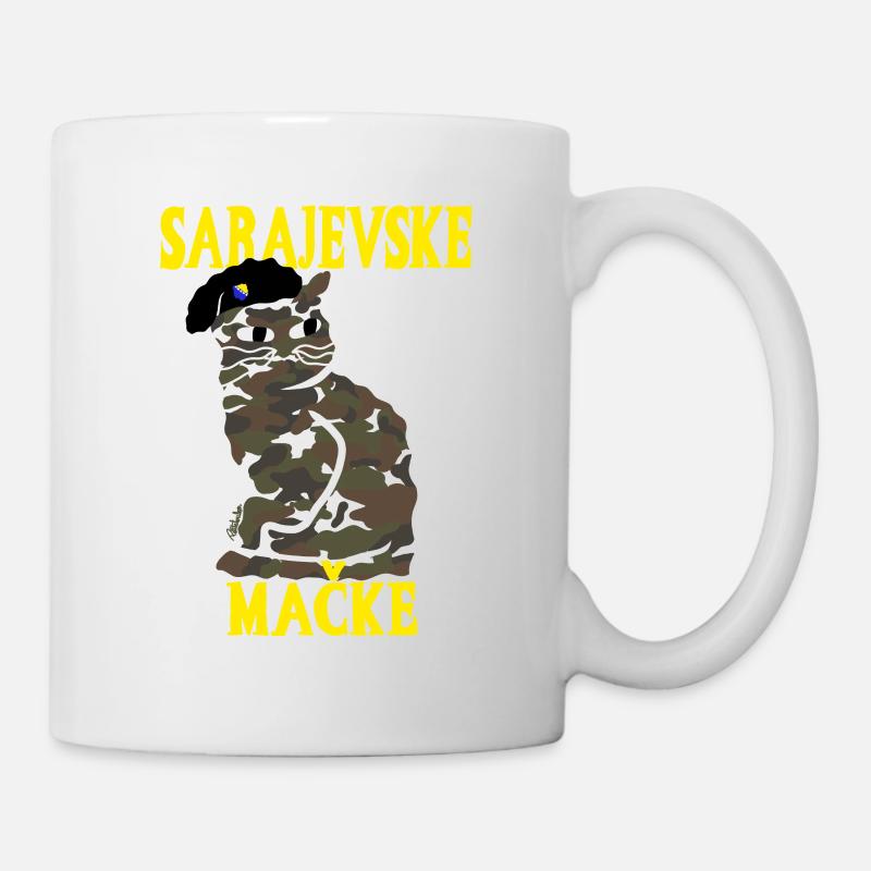 Chat Camouflage Sarajevo Militaire - Mug blanc - blanc