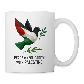 Friedenstaube in den Farben Palästinas - Tasse - Weiß - Rechts