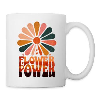 Flower Power Retro Sunrise - Mug - white - Right