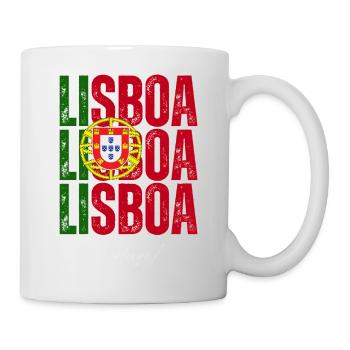 Lissabon, Portugal, Souvenir von Lissabon - Tasse - Weiß - Rechts