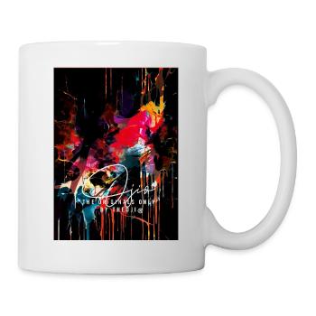 Ojio-Constellart- Explosion abstraite colorée - Mug blanc - blanc - Droite