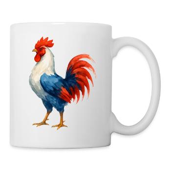 Coq flamboyant bleu blanc rouge - France Patriote - Mug blanc - blanc - Droite