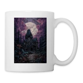 Manoir hanté au clair de lune - Mug blanc - blanc - Droite
