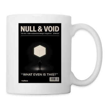 Existenz Würfel Null Leere was ist das überhaupt  - Tasse - Weiß - Rechts