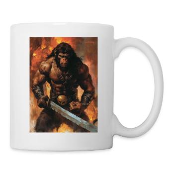 Heavy Metal Monkey with Sword - Mug - white - Right