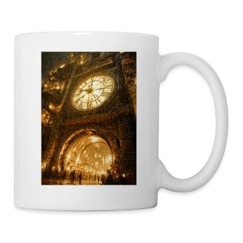 Vergoldeter Clockgate-Bogen - Tasse - Weiß - Rechts