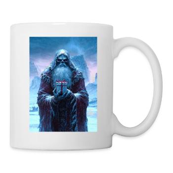 Scary Saint with Gift - Mug - white - Right