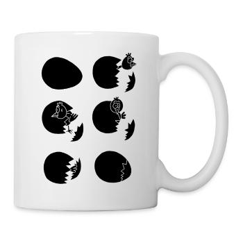 Discovering the world or not (black) - Mug - white - Right