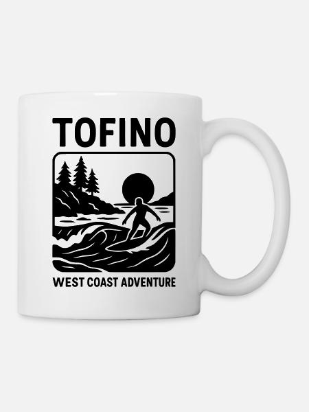tofino surfing - Tasse - Weiß
