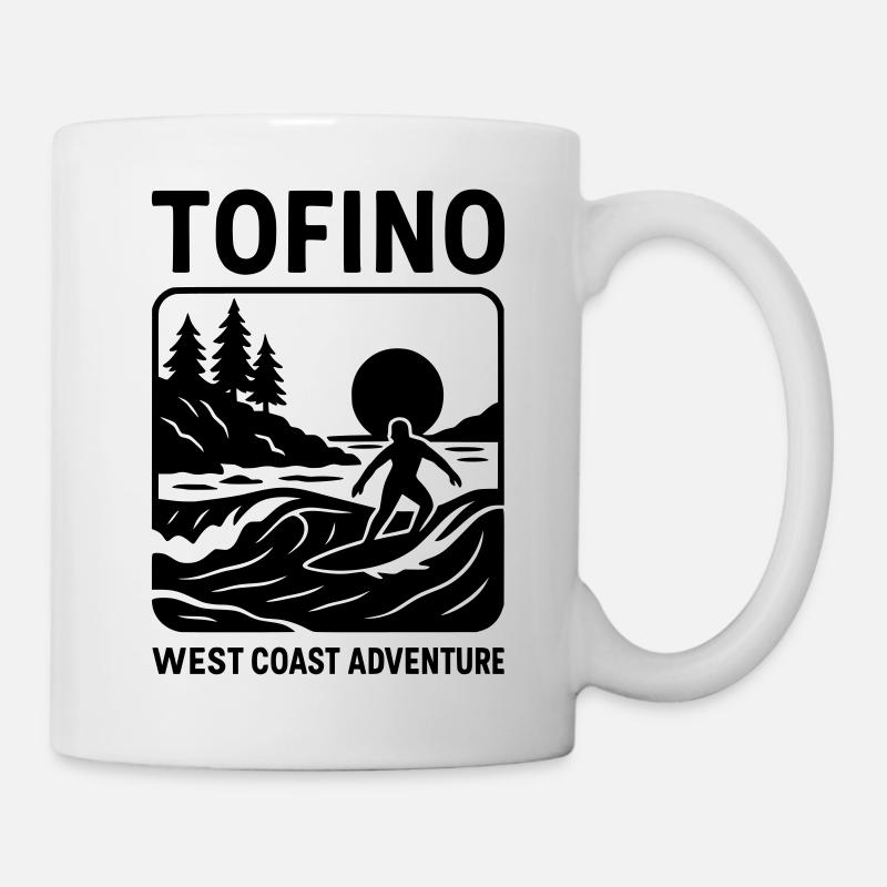 tofino surfing - Tasse - Weiß