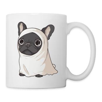 Buldog Français Chien Halloween Fantôme - Mug blanc - blanc - Droite