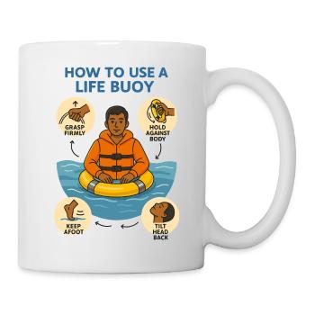 Instructions pour la bouée de sauvetage - Mug blanc - blanc - Droite