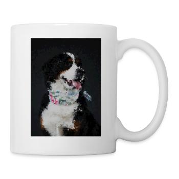 Mosaic Dog with Colorful Collar - Mug - white - Right