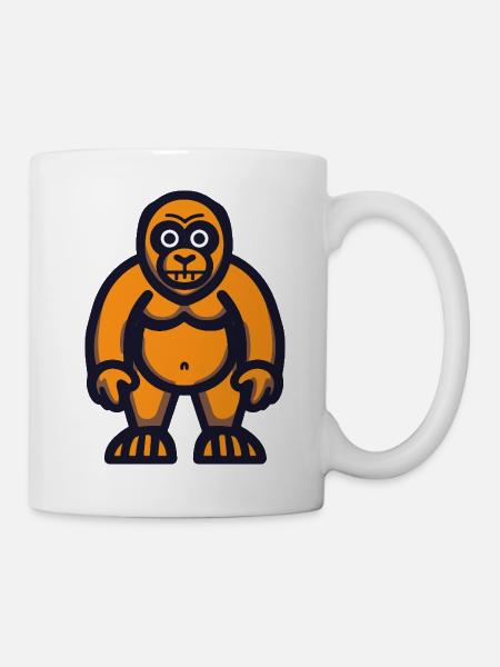 Gorilla Halloween Zombie - Tasse - Weiß