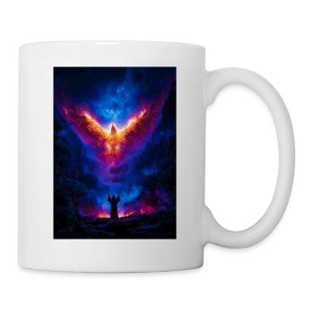 Ascension du Phénix sur l’Abîme ardent - Mug blanc - blanc - Droite
