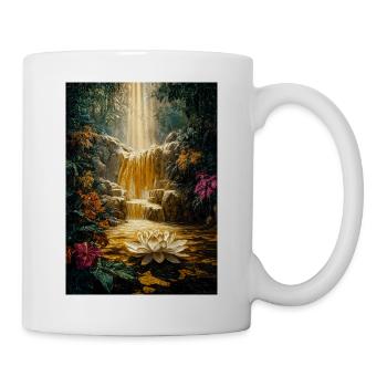 Golden Lotus Landscape - Mug - white - Right