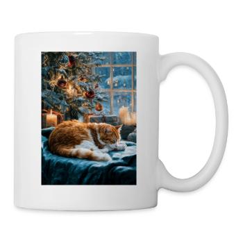 Cozy Christmas Cat Nap - Mug - white - Right
